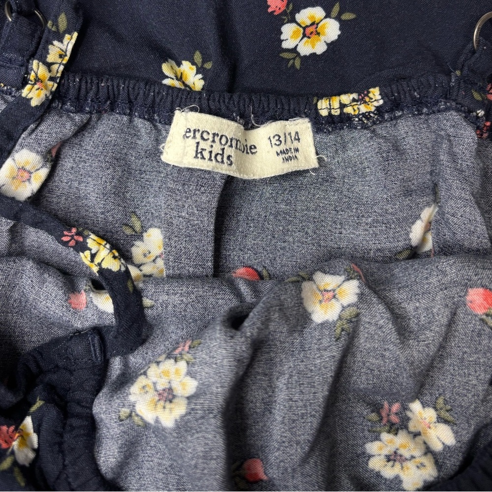 Abercrombie & Fitch Kids Blue Floral Ruffle Jumpsuit - Picture 4 of 7